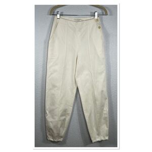 Ted Baker Eliona Barrel Trousers With Pin Tuck Detail, Ivory Sz 1 NWT